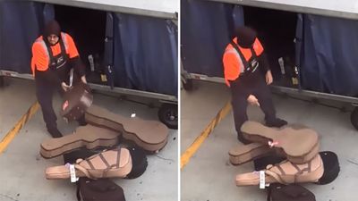 “My instinct was to start filming. I hope your guitars are OK”: Guitarists furious after footage of baggage handler carelessly throwing guitars on the ground goes viral
