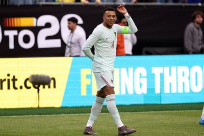 Kylian Mbappe closes in on France’s all-time scoring record after superb chip in win over Brazil