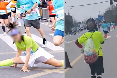 China bans marathon runner who stopped mid-race to perform splits