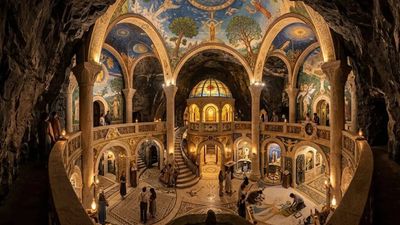 100 feet deep! The Italian temple was built by 500 people, and they kept it secret for 16 years