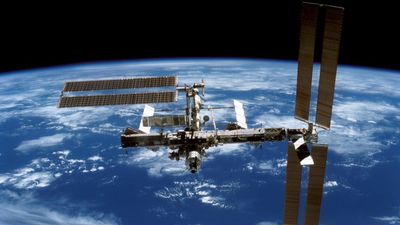 Astronaut’s spooky image aboard the ISS sparks fear with some convinced they’re looking at an alien