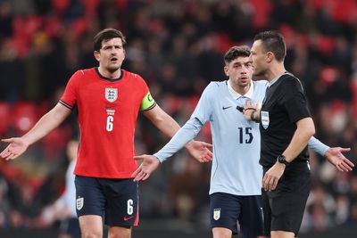 Referee shows Uruguay’s Manuel Ugarte two yellow cards but no red in bizarre error during England draw