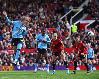 Miedema propels Manchester City closer to WSL title with derby double against United