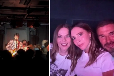 Geri Horner parties with David and Victoria Beckham for Cruz’s concert in London