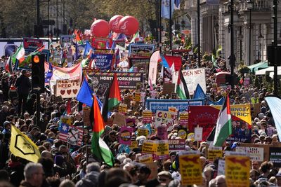 Half a million people march in London for biggest anti-far-right demonstration