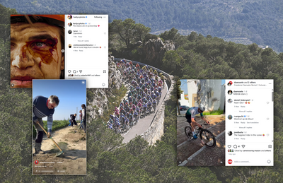 Drama in Catalunya, bunny-hopping staircases and a bicycle puppet show – this week in cycling social media