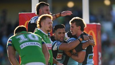 Raiders 'self-destruct' as Sharks snap losing streak