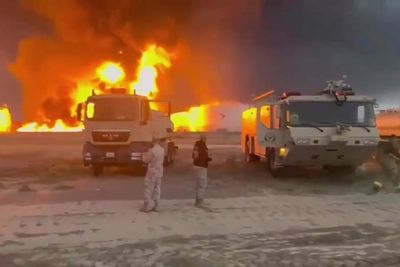 Watch: Drone strikes hit Kuwait Airport as blaze breaks out