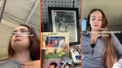 Woman is heartbroken to find lost family photos at Goodwill, then she identified the major music star in them