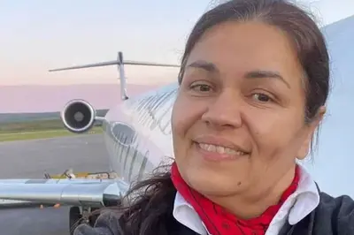 Air Canada flight attendant ejected from seat during LaGuardia crash pictured in hospital as daughter describes horror injuries