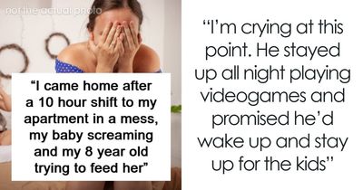 Mom Comes Back From 10-Hour Shift To A Total Mess, Baby Screaming And Son Panicking While Husband Is Asleep
