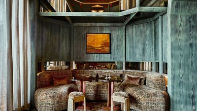 This Kelly Wearstler-Designed Restaurant Proves Brutalist Interiors Don't Need to Feel Hostile — Its Nature-Inspired, Textural Look Captures the Edgy Face of Alpine Style