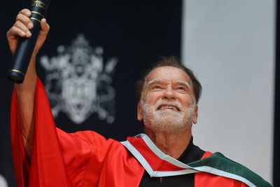 Arnold Schwarzenegger back in Belfast as he receives honorary degree