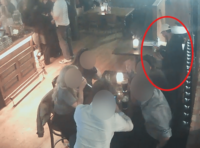 Moment 'sneaky' bag thief steals laptop in London pub before police hunt him down in street