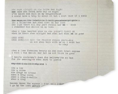 ‘Extremely rare’ Bob Dylan draft lyrics discovered inside Allen Ginsberg book