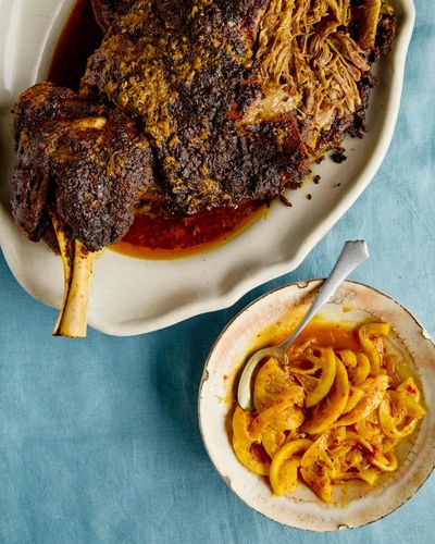 Sami Tamimi’s recipes for slow-cooked lamb with spicy pickled lemon and jewelled Easter rice