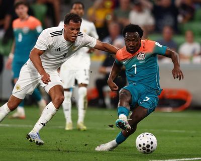 Nestory Irankunda double elevates Socceroos to grand farewell win over Curaçao