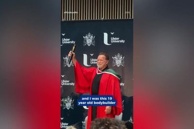 Arnold Schwarzenegger returns to Belfast to receive award decades after ‘breakthrough’ trip