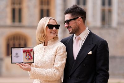 Carey Mulligan is made CBE by King Charles as husband Marcus Mumford proudly watches on