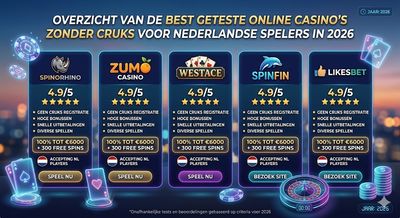 Beste Online Casino Zonder CRUKS 2026: Gokken Zonder CRUKS
