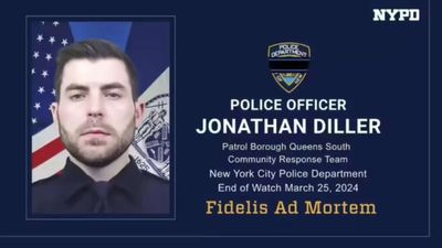 Widow of slain NYPD officer covers ears as husband’s final moments recounted in Queens court