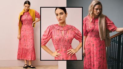 This elegant tea dress from Brora is the chicest find for spring weddings, garden parties and everything in between