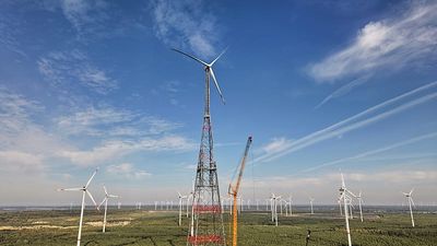 World's tallest wind turbine reaches final height in Germany's former coal mining region