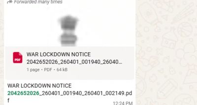 ‘War Lockdown Notice’ Viral on April Fool’s Day Turns Out to Be a Prank