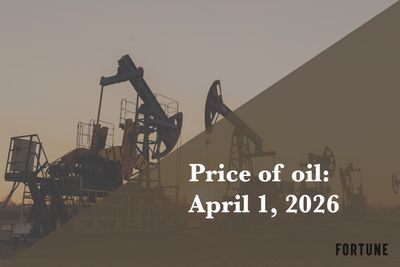 Current price of oil as of April 1, 2026