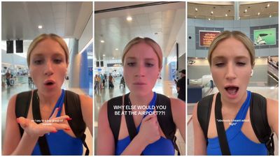 LA woman gets confused seeing a long line at LAX airport and asks a lady about it. Her response left her too stunned to speak: ‘No sh-t’