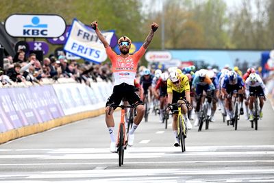 'It is an amazing win' – Filippo Ganna storms past heartbroken Wout van Aert in the final metres to win Dwars door Vlaanderen