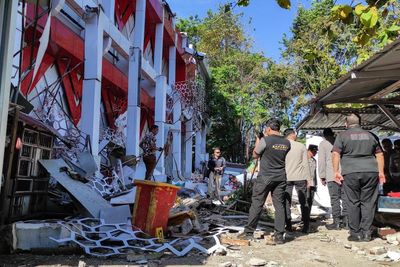 One killed and buildings damaged as magnitude 7.4 earthquake strikes Indonesia