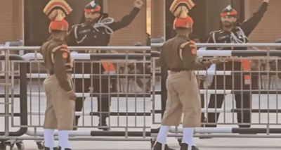 Humour Meets Patriotism: BSF Jawan’s Playful Act Steals the Show at Wagah-Attari Border