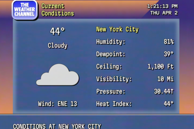 Weather Channel launches new online site complete with its original TV cable style and smooth jazz