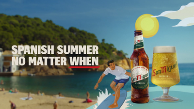 San Miguel's new look made use of eye tracking technology