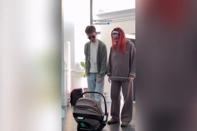 Dianne Buswell and Joe Sugg bring newborn home for the first time