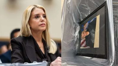 Pam Bondi’s portrait found in trash can a day after Trump axed her as attorney general: Report