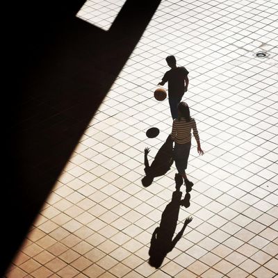 ‘The shadows, the figures playing basketball … I waited for the magic to appear – then it did’: José Luis Morales Martín’s best phone picture
