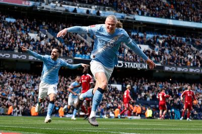 Haaland hat-trick and Salah penalty miss helps Manchester City cruise past Liverpool