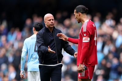 Liverpool: Arne Slot sends message to fans after early exit in Man City loss amid Xabi Alonso chant