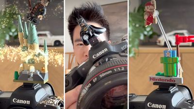 This accessory lets you mount Lego figures on top of your camera and I want one!