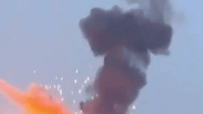 Watch: Explosion at Bahrain's key oil refinery site after Iran missile strike