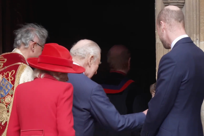 King Charles greets Prince Louis with heartwarming gesture at Easter service