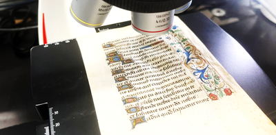 As a ‘book scientist’ I work with microscopes, imaging technologies and AI to preserve ancient texts