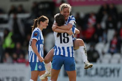 Brighton stun Arsenal to reach Women’s FA Cup semi-finals as Liverpool pip Charlton in extra time
