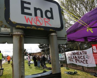 Seven arrested over alleged support for Palestine Action at RAF Lakenheath protest