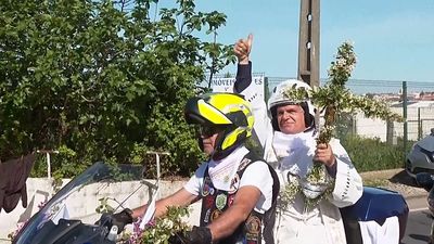 In Portugal, bikers join Father Avelino for Easter blessing