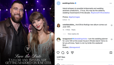 Taylor Swift and Travis Kelce Not Tying the Knot on Rhode Island This June 13, Wedding Planner Says