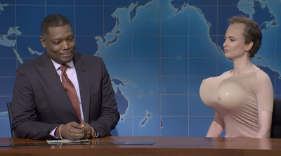 SNL Parodies Leaked Photos of Kristi Noem's Husband With Uneven Inflatable Breasts