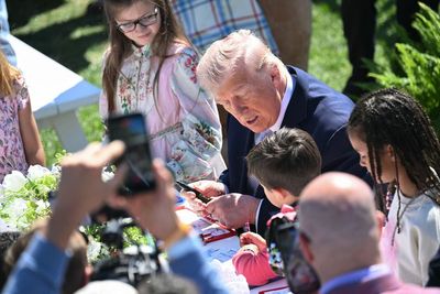 Trump makes bold Iran war claim and rants about bombs at family Easter event